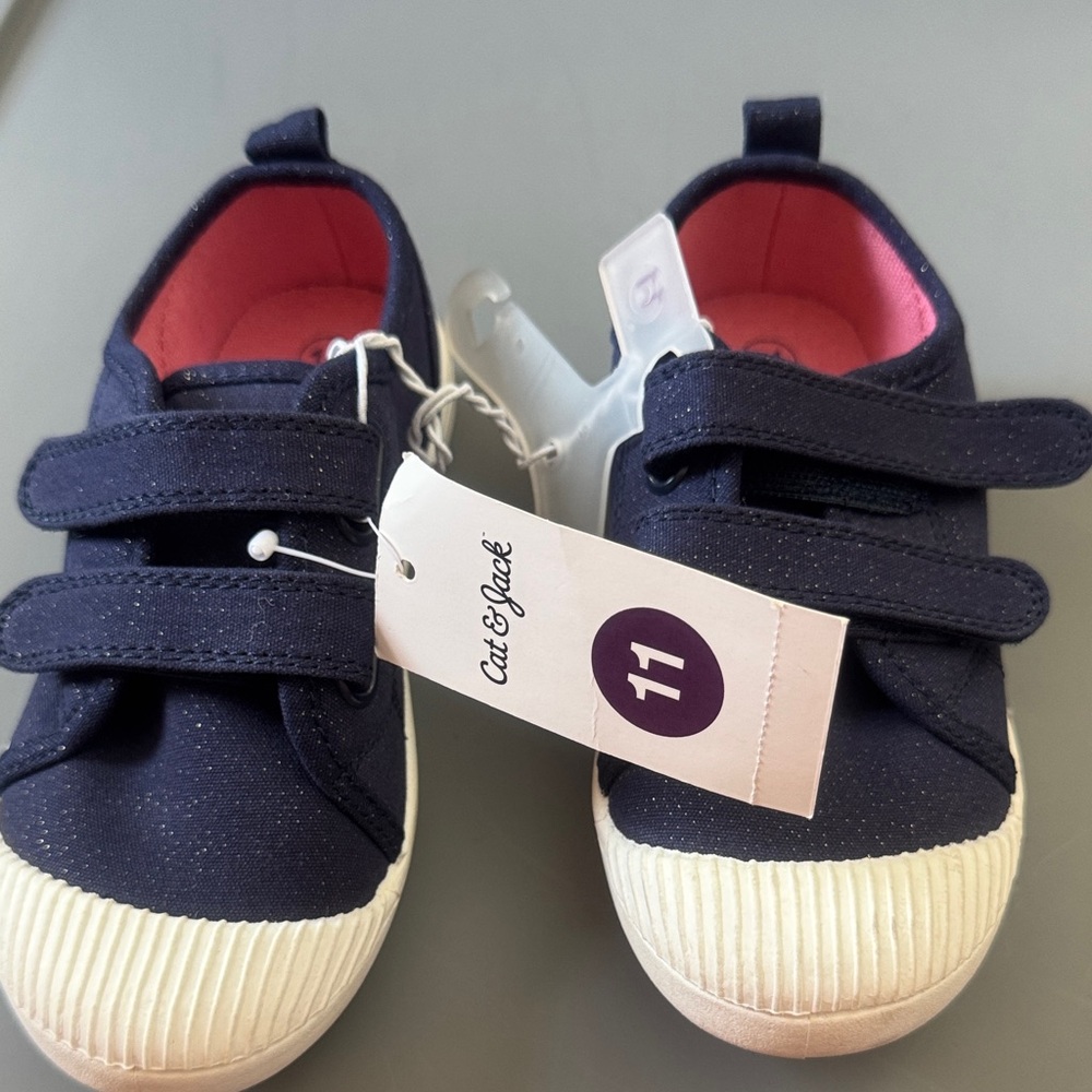 Cat & Jack Navy and Pink Kids Sneakers